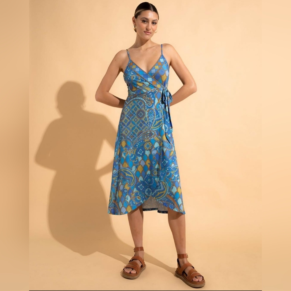 Nine Lives Bazaar Juniper Wrap Midi Dress